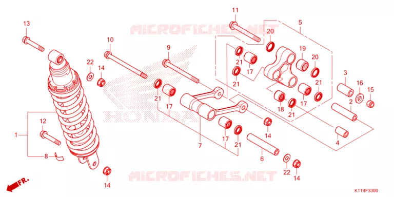AMORTISSEUR ARRIERE Honda MOTO 300 CRF 2022  CRF300LAN