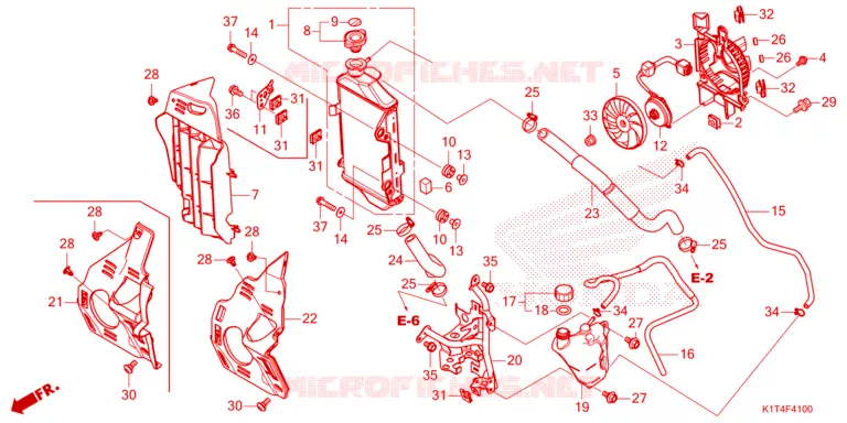 RADIATEUR Honda MOTO 300 CRF 2022  CRF300LAN