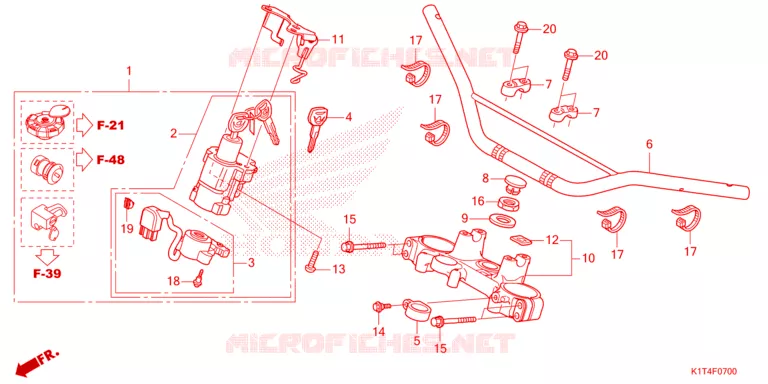 GUIDON - TE DE FOURCHE Honda MOTO 300 CRF 2022  CRF300LN
