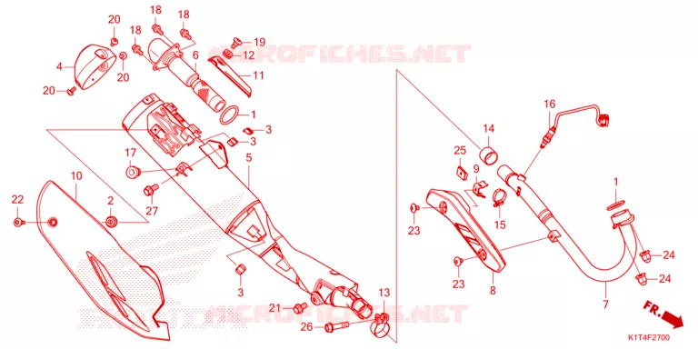 SILENCIEUX D'ECHAPPEMENT Honda MOTO 300 CRF 2024  CRF300LN