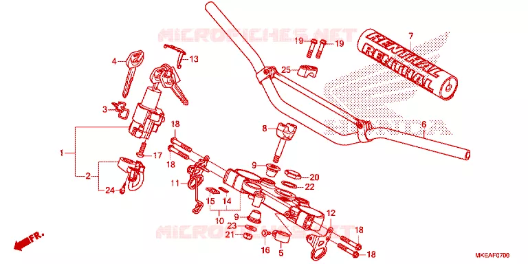 GUIDON - TE DE FOURCHE Honda MOTO 450 CRF 2022  CRF450RLN
