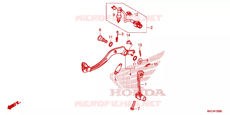 PEDALE Honda MOTO 450 CRF 2022  CRF450RLN