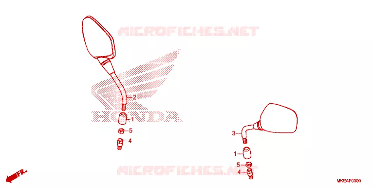 RETROVISEUR Honda MOTO 450 CRF 2023  CRF450RLN