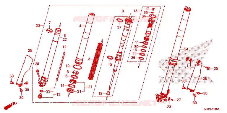 FOURCHE Honda MOTO 450 CRF 2024  CRF450RLP