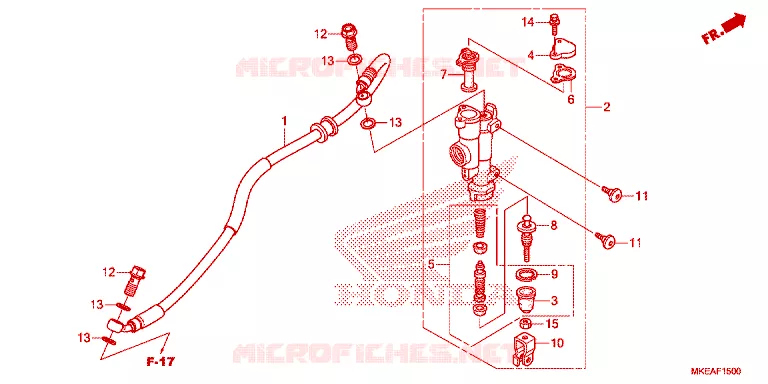 MAITRE CYLINDRE DE FREIN ARRIERE Honda MOTO 450 CRF 2023  CRF450RLP