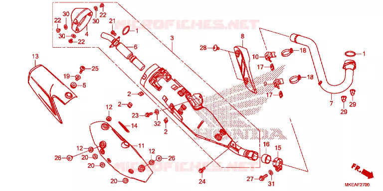 SILENCIEUX D'ECHAPPEMENT Honda MOTO 450 CRF 2023  CRF450RLP