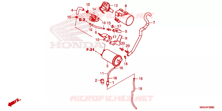 SYSTÈME DE RECYCLAGE DES GAZ Honda MOTO 450 CRF 2024  CRF450RLP