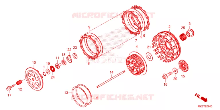 EMBRAYAGE Honda MOTO 450 CRF 2023  CRF450RLP