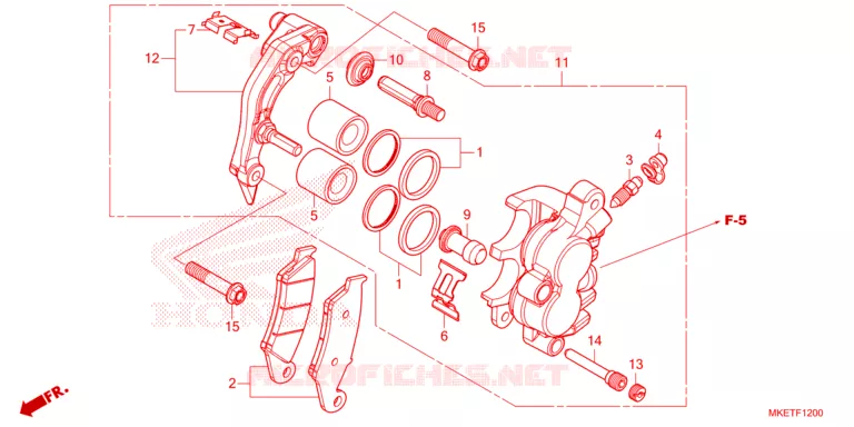 ETRIER DE FREIN AVANT Honda MOTO 450 CRF 2023  CRF450RLP
