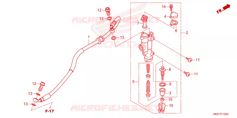 MAITRE CYLINDRE DE FREIN ARRIERE Honda MOTO 450 CRF 2023  CRF450RLP
