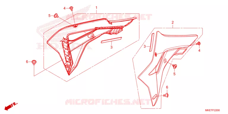 OUIES DE RADIATEUR Honda MOTO 450 CRF 2023  CRF450RLP