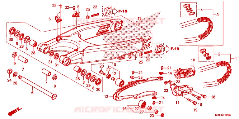 BRAS OSCILLANT Honda MOTO 450 CRF 2022  CRF450RN_S