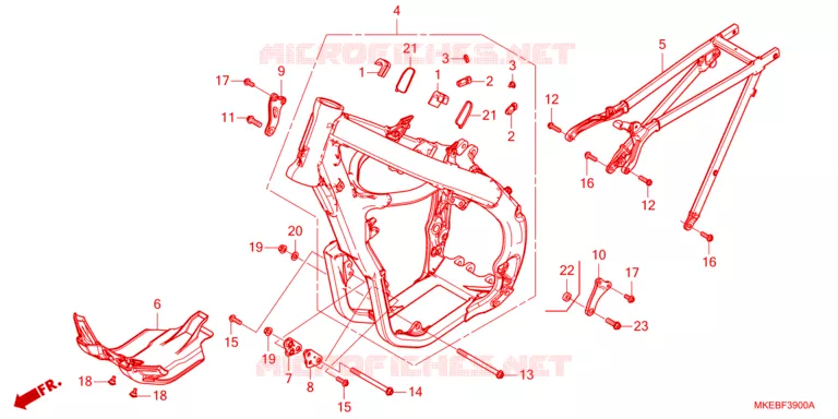 CADRE Honda MOTO 450 CRF 2022  CRF450RN