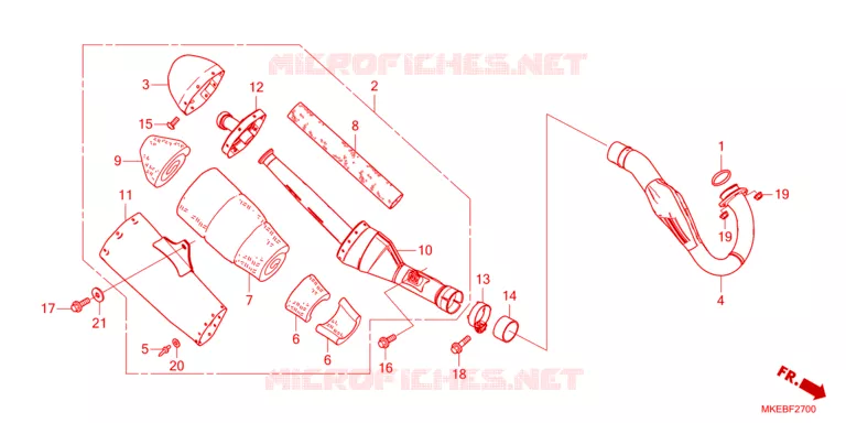 SILENCIEUX D'ECHAPPEMENT Honda MOTO 450 CRF 2022  CRF450RN