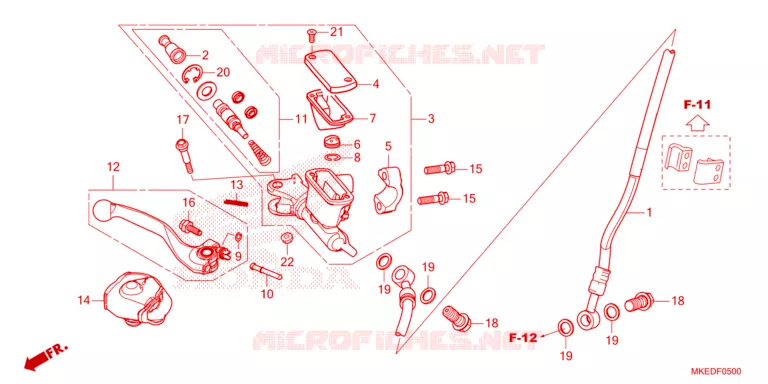 MAITRE CYLINDRE DE FREIN AVANT Honda MOTO 450 CRF 2023  CRF450RP_50TH