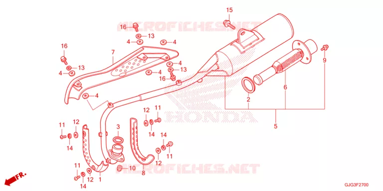 SILENCIEUX D'ECHAPPEMENT Honda MOTO 50 CRF 2023  CRF50FP