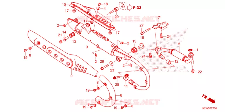 SILENCIEUX D'ECHAPPEMENT Honda MOTO 125 DAX 2022  ST125AP