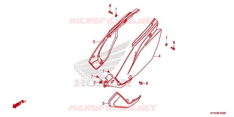 COUVERCLES LATERAUX Honda MOTO 110 CRF 2022  CRF110FN