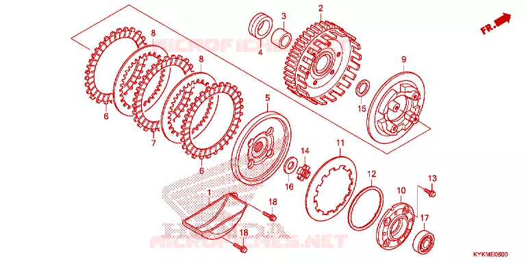 EMBRAYAGE Honda MOTO 110 CRF 2022  CRF110FN