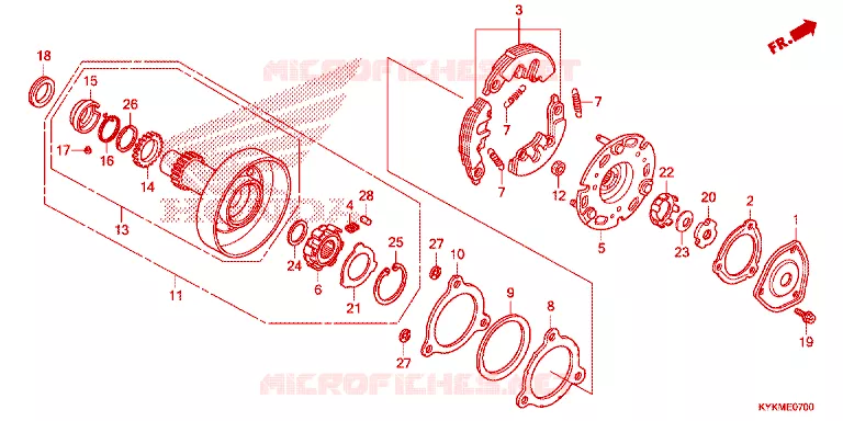 EMBRAYAGE UNIDIRECTIONNEL Honda MOTO 110 CRF 2023  CRF110FN
