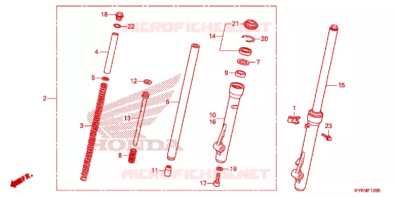 FOURCHE Honda MOTO 110 CRF 2022  CRF110FN