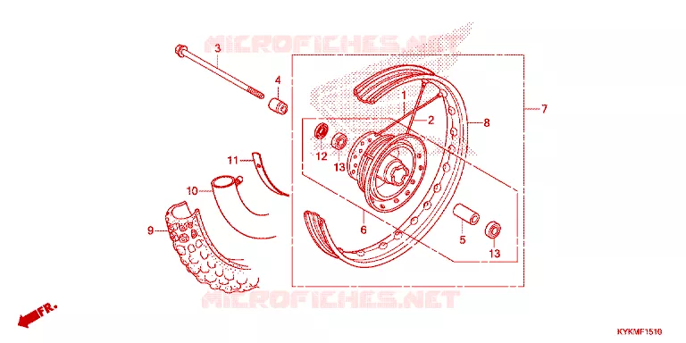 ROUE AVANT Honda MOTO 110 CRF 2023  CRF110FN