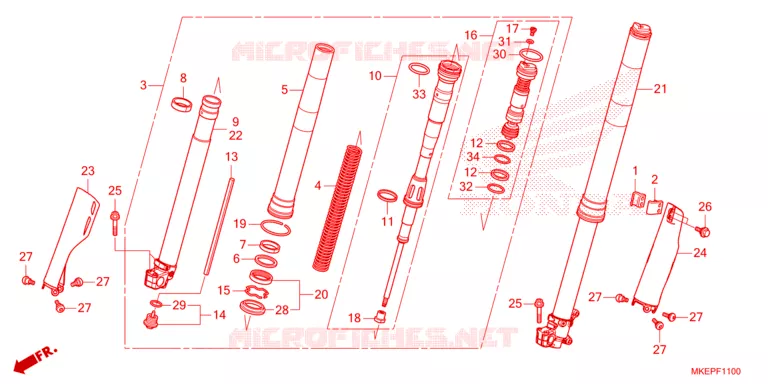 FOURCHE Honda MOTO 450 CRF 2023  CRF450RP