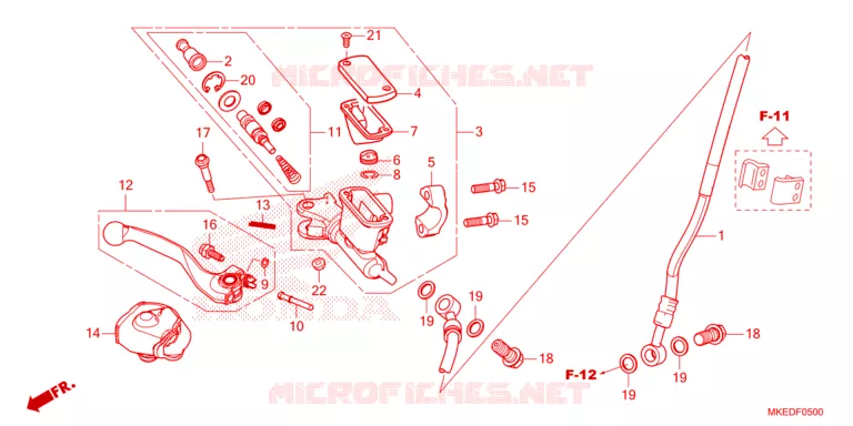MAITRE CYLINDRE DE FREIN AVANT Honda MOTO 450 CRF 2023  CRF450RP