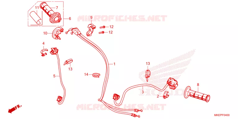 COMMODO - LEVIER - CABLE Honda MOTO 450 CRF 2023  CRF450RP_SE