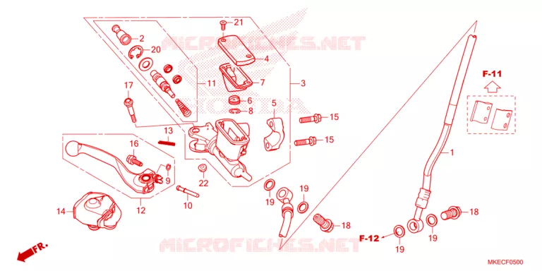MAITRE CYLINDRE DE FREIN AVANT Honda MOTO 450 CRF 2022  CRF450RWEN