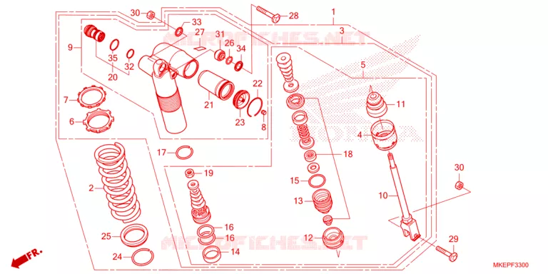 AMORTISSEUR ARRIERE Honda MOTO 450 CRF 2023  CRF450RWEP