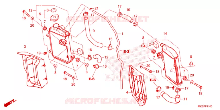 RADIATEUR Honda MOTO 450 CRF 2023  CRF450RWEP