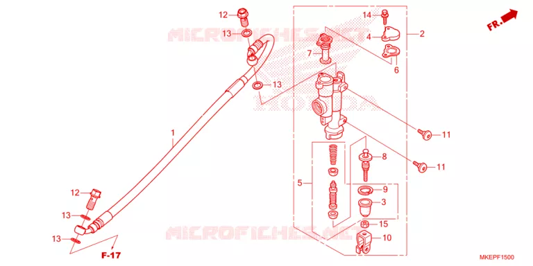 MAITRE CYLINDRE DE FREIN ARRIERE Honda MOTO 450 CRF 2023  CRF450RXP