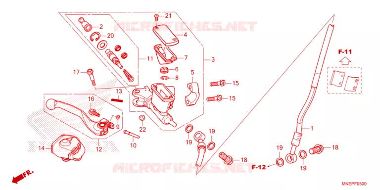 MAITRE CYLINDRE DE FREIN AVANT Honda MOTO 450 CRF 2023  CRF450RXP