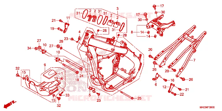 CADRE Honda MOTO 450 CRF 2023  CRF450XP