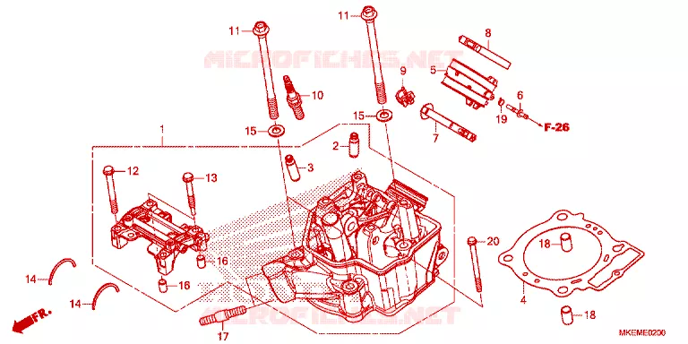 CULASSE Honda MOTO 450 CRF 2023  CRF450XP