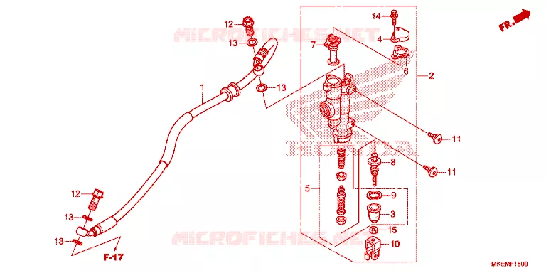 MAITRE CYLINDRE DE FREIN ARRIERE Honda MOTO 450 CRF 2023  CRF450XP