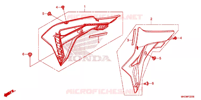 OUIES DE RADIATEUR Honda MOTO 450 CRF 2023  CRF450XP