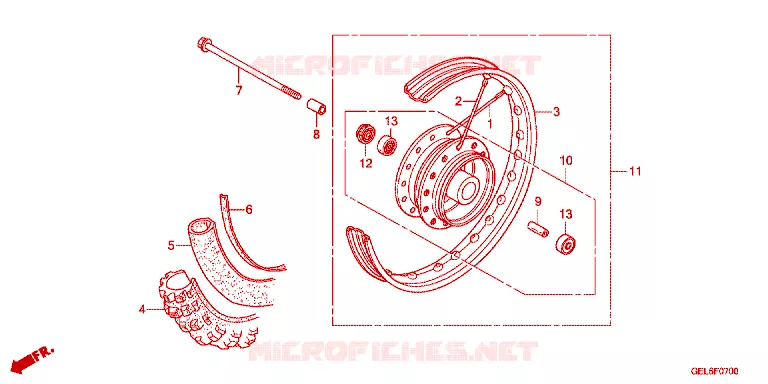 ROUE AVANT Honda MOTO 50 CRF 2022  CRF50FN
