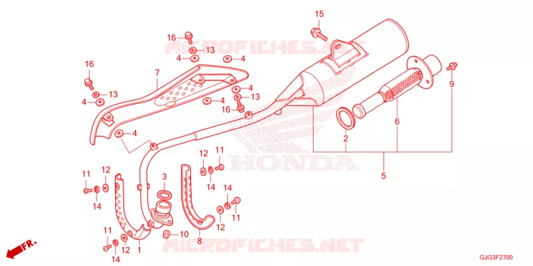 SILENCIEUX D'ECHAPPEMENT Honda MOTO 50 CRF 2023  CRF50FP