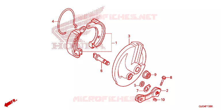 FLASQUE - MACHOIRES DE FREIN AVANT Honda MOTO 50 CRF 2023  CRF50FP