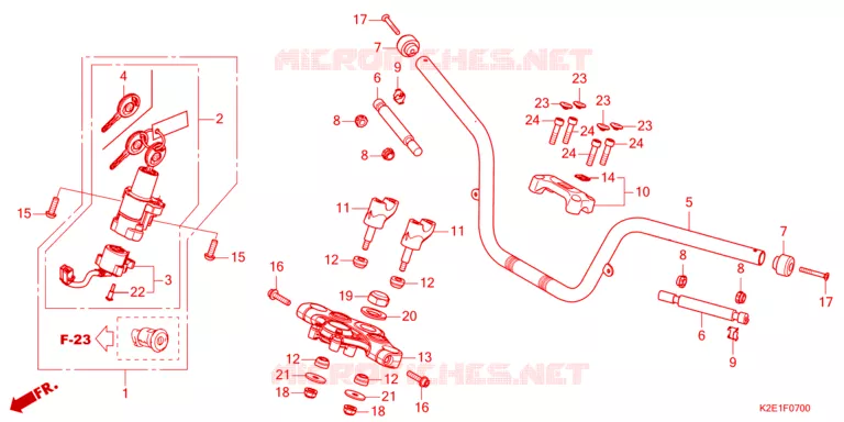 GUIDON - TE DE FOURCHE Honda MOTO 125 CT 2022  CT125AL_J