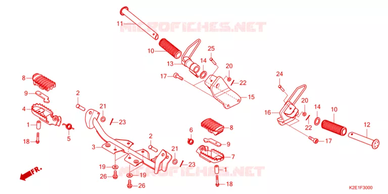REPOSE PIED Honda MOTO 125 CT 2022  CT125AL_J