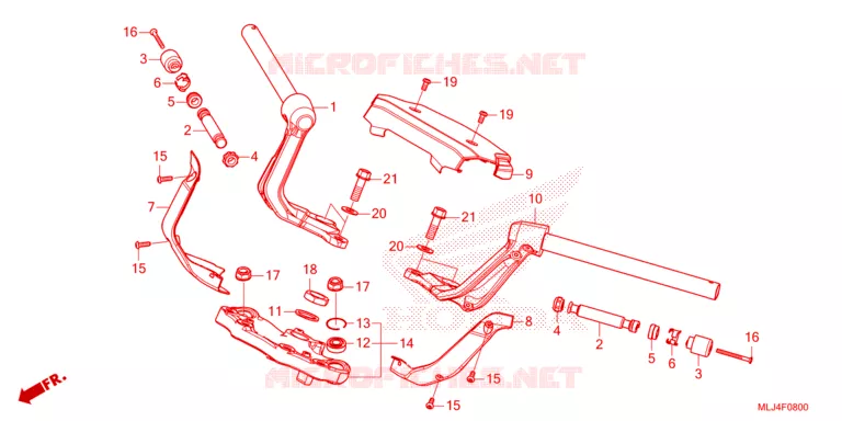 GUIDON - TE DE FOURCHE Honda MOTO 1800 GOLD-WING 2023  GL1800BDP