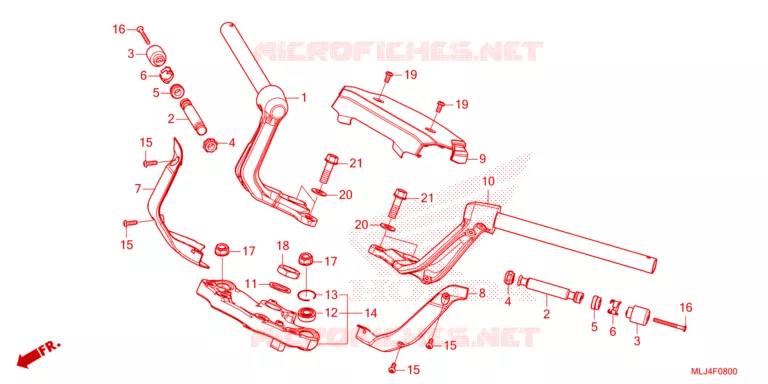 GUIDON - TE DE FOURCHE Honda MOTO 1800 GOLD-WING 2023  GL1800DAP
