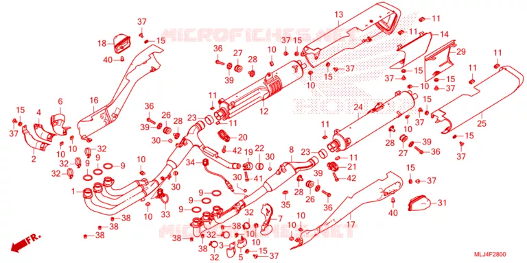 SILENCIEUX D'ECHAPPEMENT Honda MOTO 1800 GOLD-WING 2023  GL1800DAP