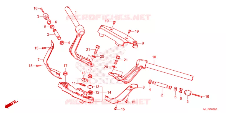GUIDON - TE DE FOURCHE Honda MOTO 1800 GOLD-WING 2023  GL1800DAP