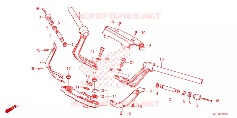 GUIDON - TE DE FOURCHE Honda MOTO 1800 GOLD-WING 2023  GL1800DAP