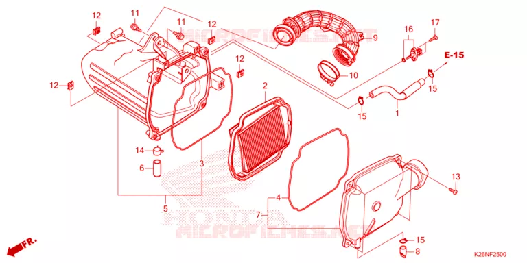 FILTRE A AIR Honda MOTO 125 GROM 2023  MSX125AP