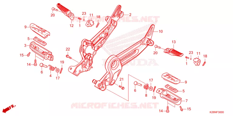 REPOSE PIED Honda MOTO 125 GROM 2023  MSX125P